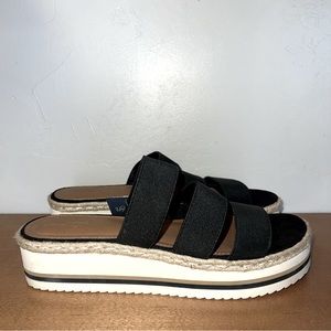 UNIVERSAL THREAD Women's Florence Sporty Platform Stretch Sandals - Black SZ 9